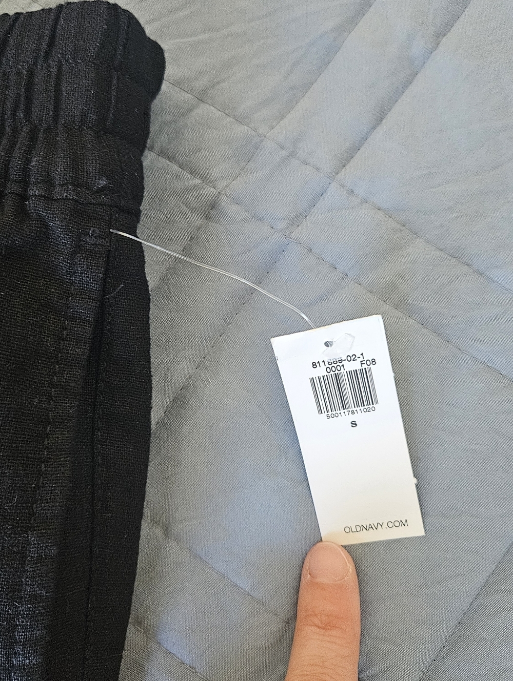 NWT Old Navy Linen Blend Black Pants High Elastic Waist Size S - Picture 5 of 12